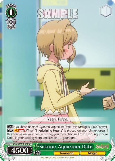 Image for Sakura: Aquarium Date (Cardcaptor Sakura: Clear Card) (CCS/WX01-040 U) - Weiss Schwarz