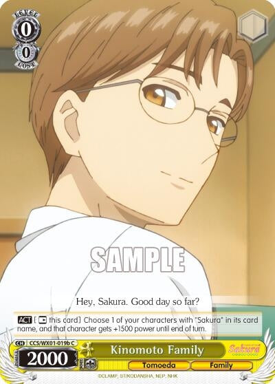 Image for Kinomoto Family (B) (Cardcaptor Sakura: Clear Card) (CCS/WX01-019b C) - Weiss Schwarz