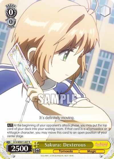 Image for Sakura: Dexterous (Cardcaptor Sakura: Clear Card) (CCS/WX01-007 R) - Weiss Schwarz