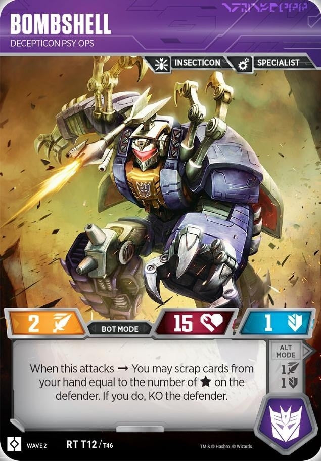 Image for Bombshell - Decepticon Psy Ops (Rise of the Combiners) (12) - Transformers TCG