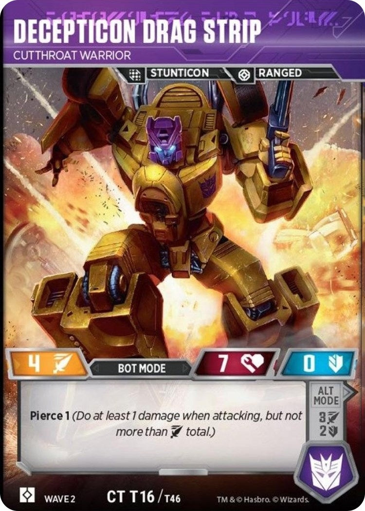 Image for Decepticon Drag Strip - Cutthroat Warrior (Rise of the Combiners) (16) - Transformers TCG