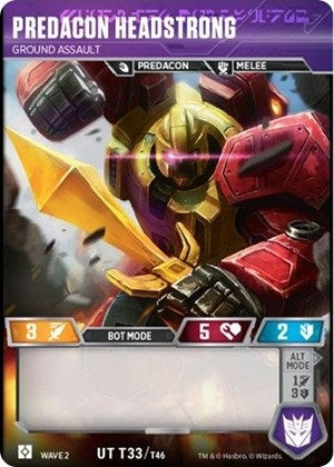 Image for Predacon Headstrong - Ground Assault (Rise of the Combiners) (33) - Transformers TCG