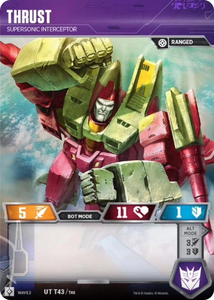 Image for Thrust - Supersonic Interceptor (Rise of the Combiners) (43) - Transformers TCG