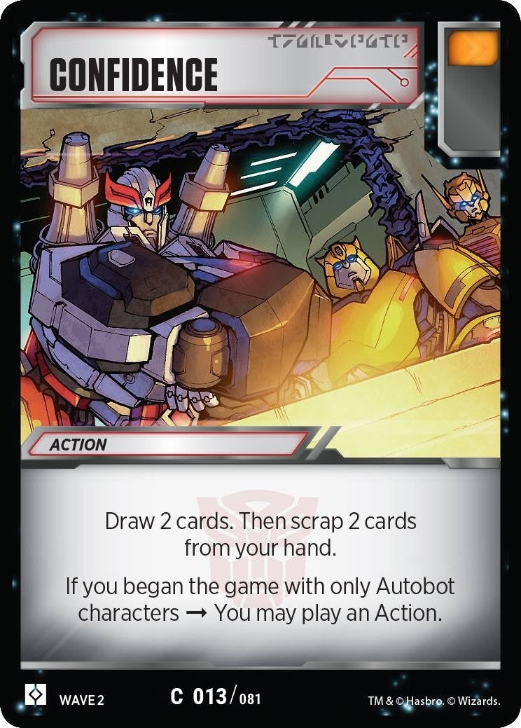 Image for Confidence (Rise of the Combiners) (13) - Transformers TCG