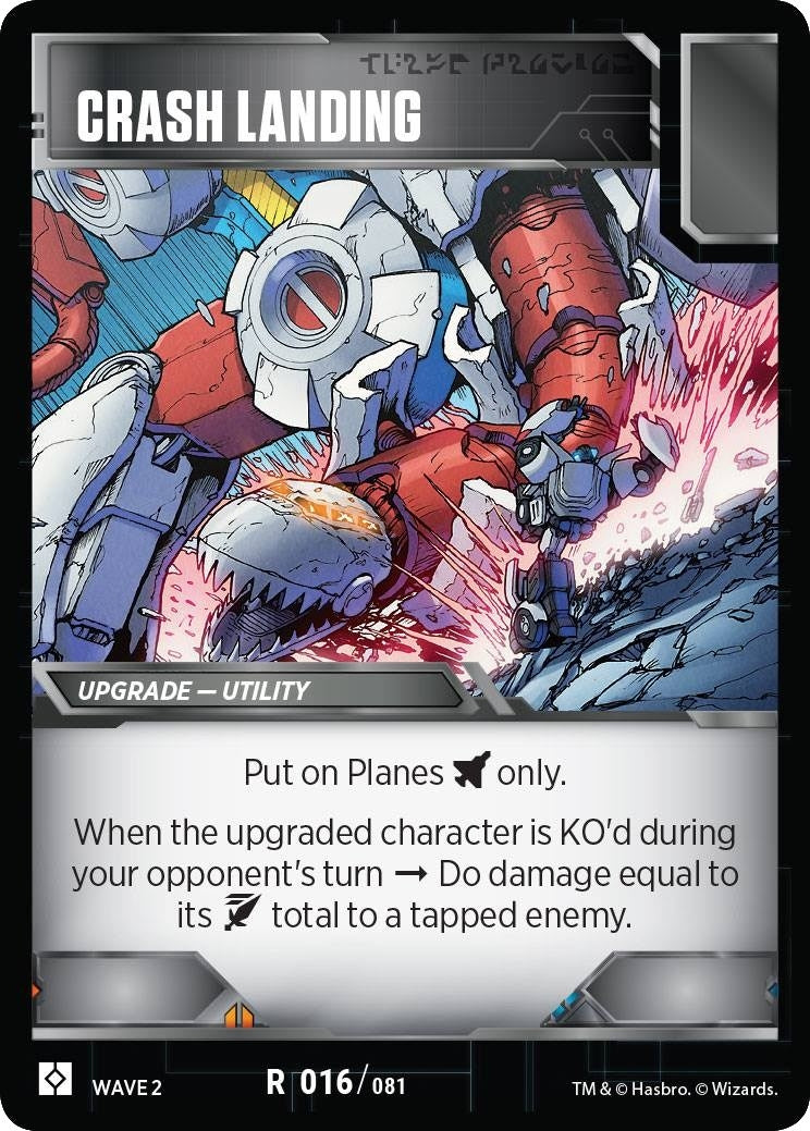 Image for Crash Landing (Rise of the Combiners) (16) - Transformers TCG