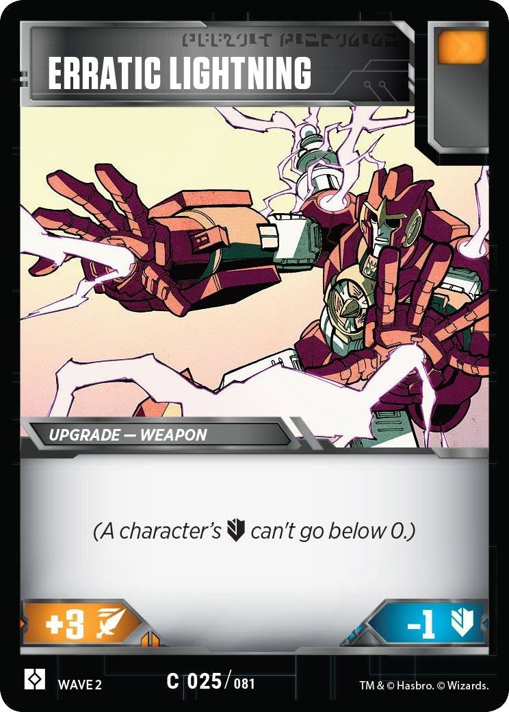 Image for Erratic Lightning (Rise of the Combiners) (25) - Transformers TCG