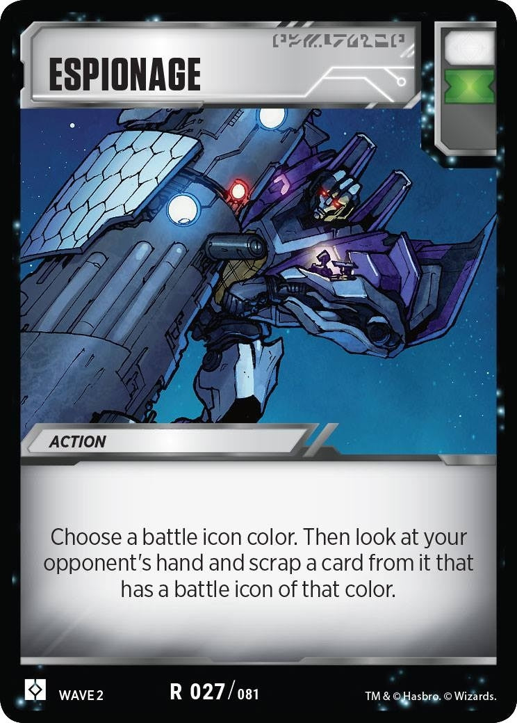 Image for Espionage (Rise of the Combiners) (27) - Transformers TCG