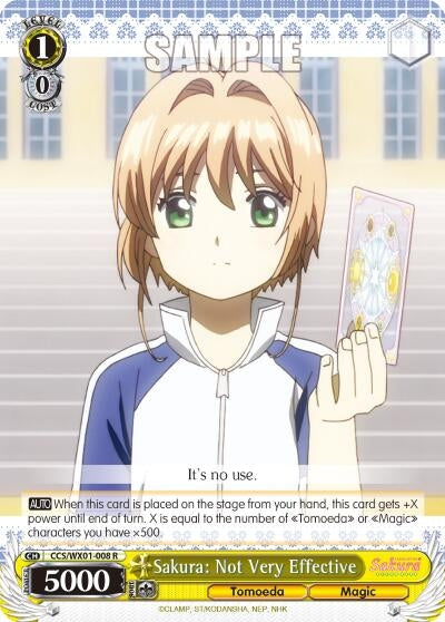 Image for Sakura: Not Very Effective (Cardcaptor Sakura: Clear Card) (CCS/WX01-008 R) - Weiss Schwarz