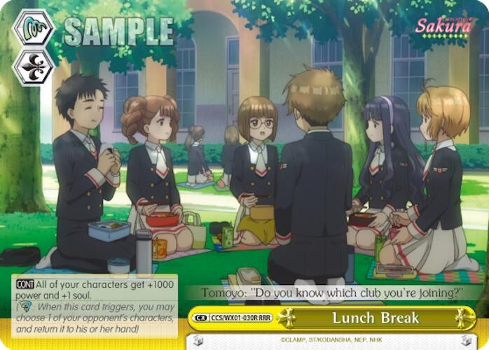 Image for Lunch Break (RRR) (Cardcaptor Sakura: Clear Card) (CCS/WX01-030R RRR) - Weiss Schwarz