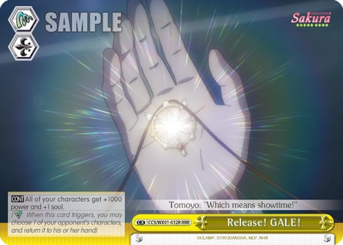 Image for Release! GALE! (RRR) (Cardcaptor Sakura: Clear Card) (CCS/WX01-032R RRR) - Weiss Schwarz