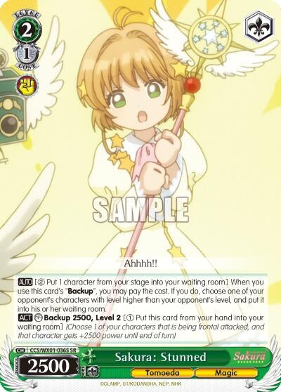 Image for Sakura: Stunned (SR) (Cardcaptor Sakura: Clear Card) (CCS/WX01-036S SR) - Weiss Schwarz