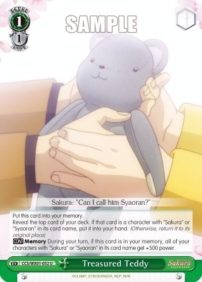 Image for Treasured Teddy (Cardcaptor Sakura: Clear Card) (CCS/WX01-052 U) - Weiss Schwarz