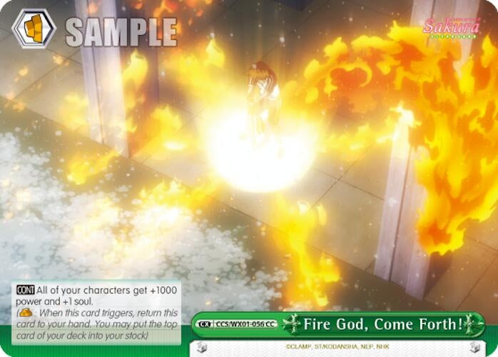 Image for Fire God, Come Forth! (Cardcaptor Sakura: Clear Card) (CCS/WX01-056 CC) - Weiss Schwarz