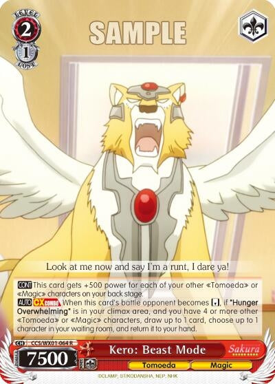 Image for Kero: Beast Mode (Cardcaptor Sakura: Clear Card) (CCS/WX01-064 R) - Weiss Schwarz