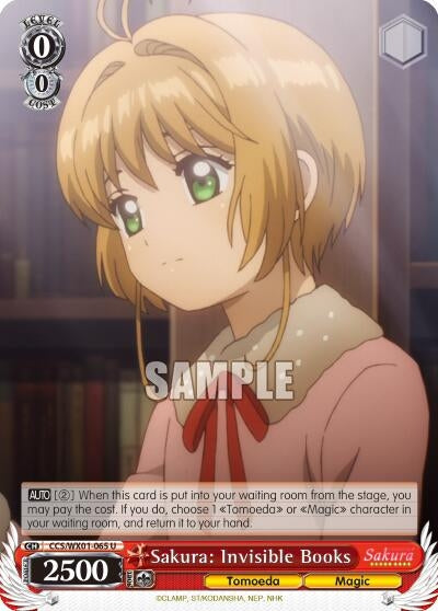 Image for Sakura: Invisible Books (Cardcaptor Sakura: Clear Card) (CCS/WX01-065 U) - Weiss Schwarz