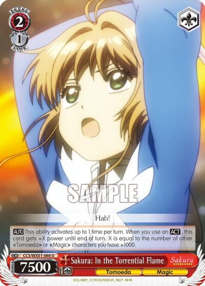 Image for Sakura: In the Torrential Flame (Cardcaptor Sakura: Clear Card) (CCS/WX01-066 U) - Weiss Schwarz