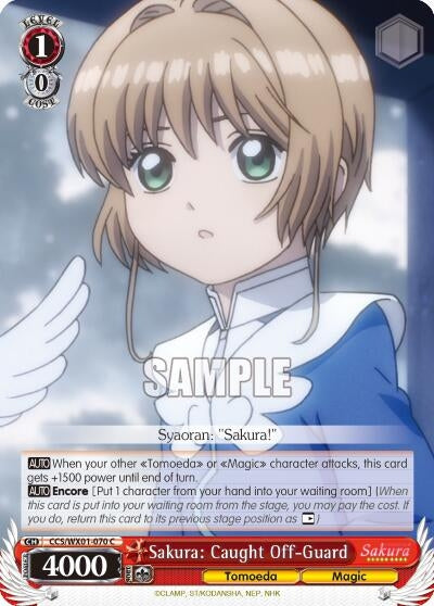 Image for Sakura: Caught Off-Guard (Cardcaptor Sakura: Clear Card) (CCS/WX01-070 C) - Weiss Schwarz