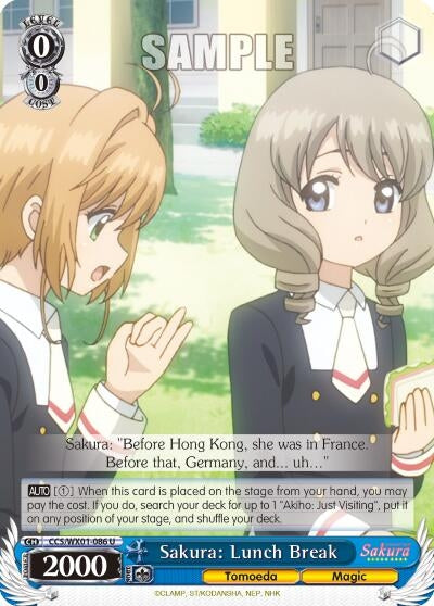 Image for Sakura: Lunch Break (Cardcaptor Sakura: Clear Card) (CCS/WX01-086 U) - Weiss Schwarz