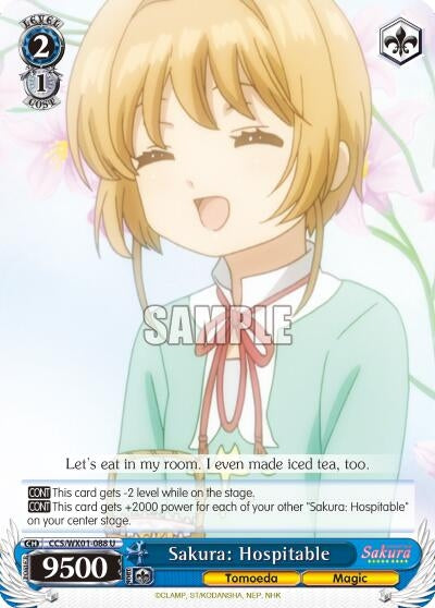 Image for Sakura: Hospitable (Cardcaptor Sakura: Clear Card) (CCS/WX01-088 U) - Weiss Schwarz