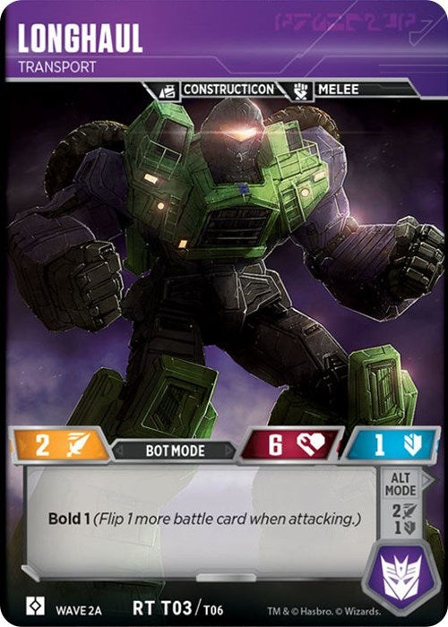 Image for Longhaul - Transport (Wave 2A - Devastator) (Rise of the Combiners) (3) - Transformers TCG