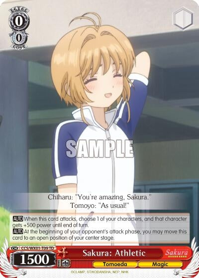 Image for Sakura: Athletic (Cardcaptor Sakura: Clear Card) (CCS/WX01-T09 TD) - Weiss Schwarz