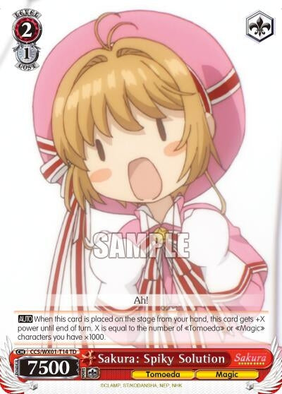 Image for Sakura: Spiky Solution (Cardcaptor Sakura: Clear Card) (CCS/WX01-T14 TD) - Weiss Schwarz