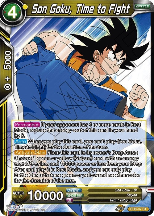 Image for Son Goku, Time to Fight (Destroyer Kings) (SD8-07) - Dragon Ball Super: Masters