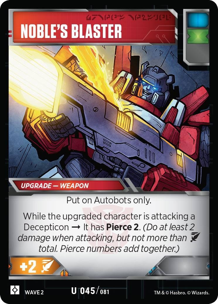 Image for Noble's Blaster (Rise of the Combiners) (45) - Transformers TCG