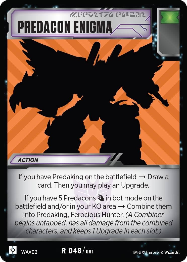 Image for Predacon Enigma (Rise of the Combiners) (48) - Transformers TCG