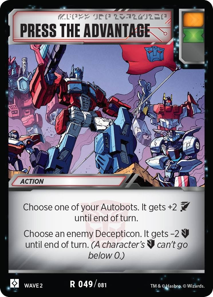 Image for Press The Advantage (Rise of the Combiners) (49) - Transformers TCG