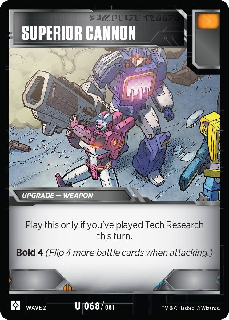 Image for Superior Cannon (Rise of the Combiners) (68) - Transformers TCG