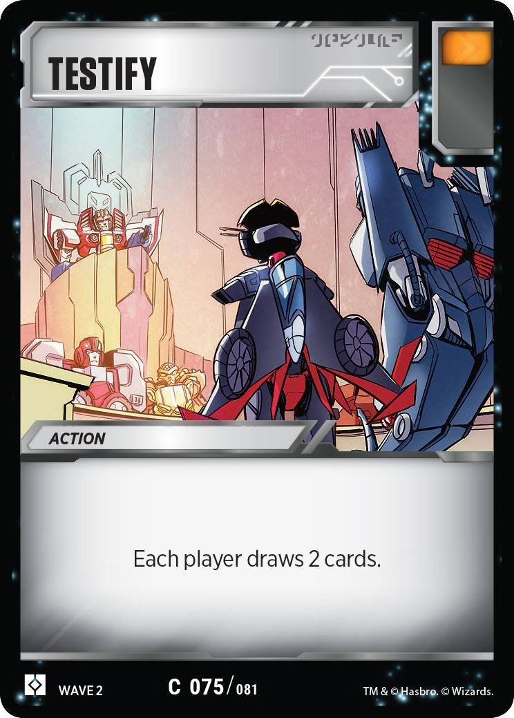 Image for Testify (Rise of the Combiners) (75) - Transformers TCG