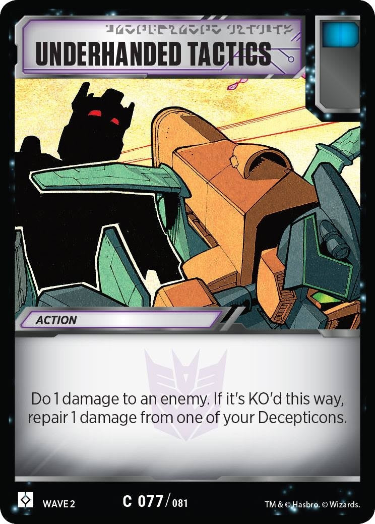 Image for Underhanded Tactics (Rise of the Combiners) (77) - Transformers TCG