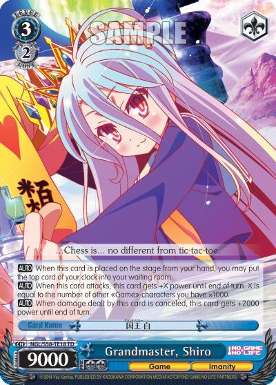 Image for Grandmaster, Shiro (No Game No Life) (NGL/S58-TE18 TD) - Weiss Schwarz