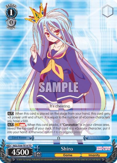 Image for Shiro (No Game No Life) (NGL/S58-TE14 TD) - Weiss Schwarz