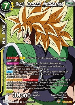 Image for Broly, Demonic Intimidation (Broly Pack Vol. 3) (Promotion Cards) (P-110) - Dragon Ball Super: Masters