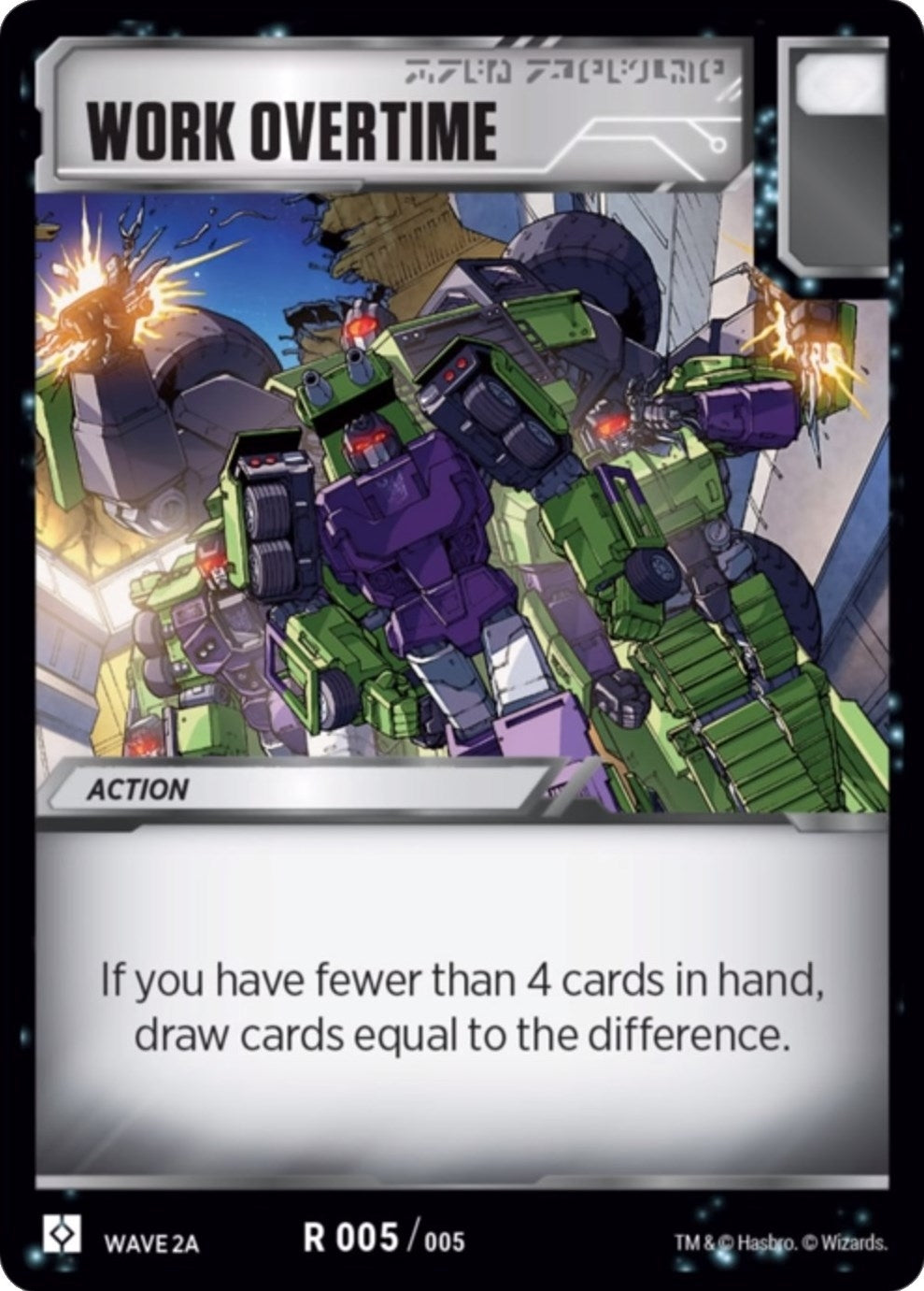 Image for Work Overtime (Wave 2A - Devastator) (Rise of the Combiners) (5) - Transformers TCG