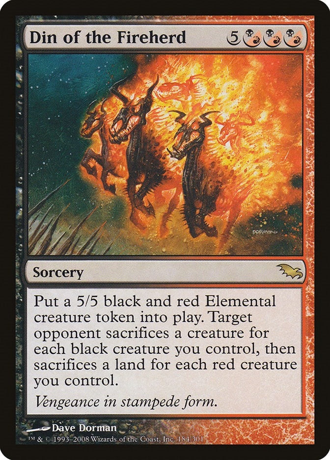 Image for Din of the Fireherd (Shadowmoor) (184) - Magic: The Gathering