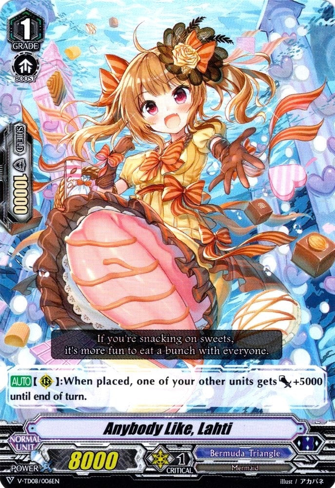 Image for Anybody Like, Lahti (V-TD08: Schokolade Melody) (V-TD08/006EN) - Cardfight Vanguard