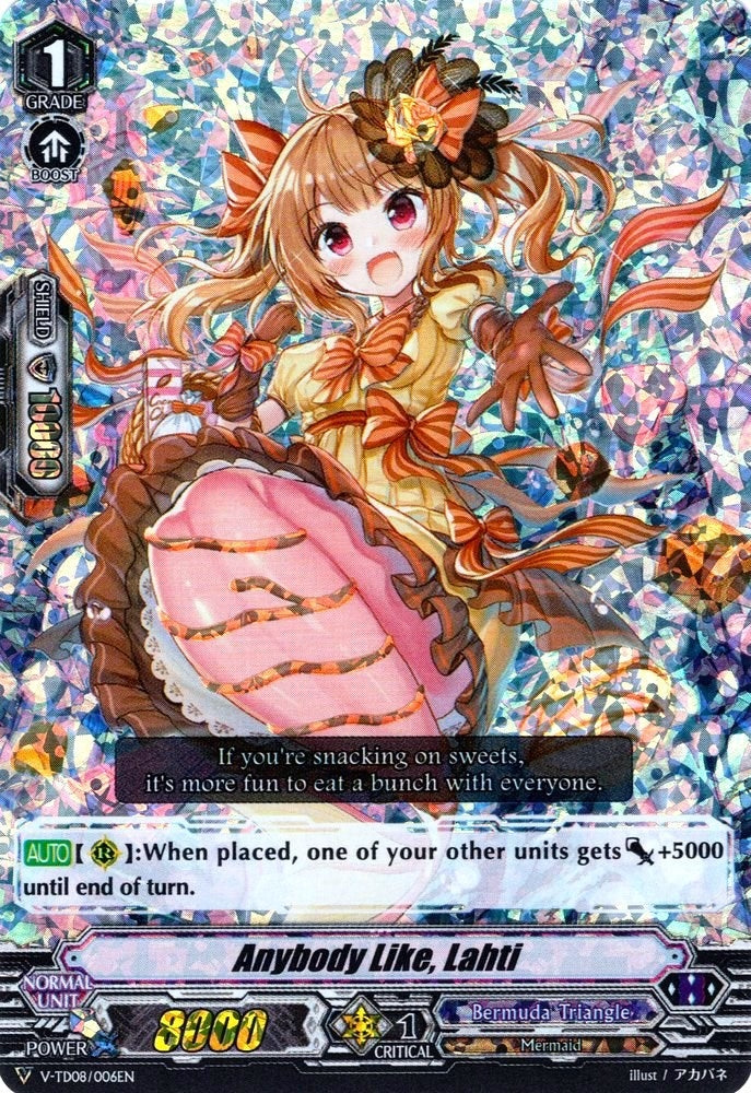 Image for Anybody Like, Lahti (RRR Foil) (V-TD08: Schokolade Melody) (V-TD08/006EN) - Cardfight Vanguard