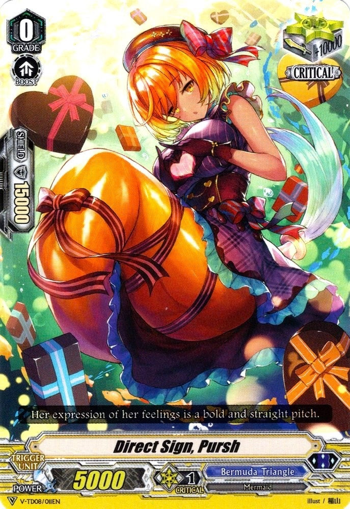 Image for Direct Sign, Pursh (V-TD08: Schokolade Melody) (V-TD08/011EN) - Cardfight Vanguard