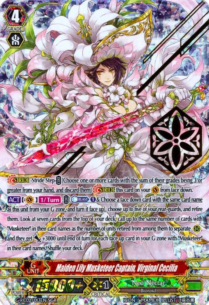 Image for Maiden Lily Musketeer Captain, Virginal Cecilia (G-RC02: Revival Collection) (G-RC02/013EN) - Cardfight Vanguard