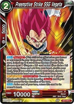 Image for Preemptive Strike SSG Vegeta (Destroyer Kings Pre-Release Cards) (BT6-008_PR) - Dragon Ball Super: Masters