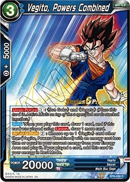 Image for Vegito, Powers Combined (Destroyer Kings Pre-Release Cards) (BT6-036_PR) - Dragon Ball Super: Masters