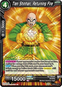Image for Tien Shinhan, Returning Fire (Destroyer Kings Pre-Release Cards) (BT6-111_PR) - Dragon Ball Super: Masters