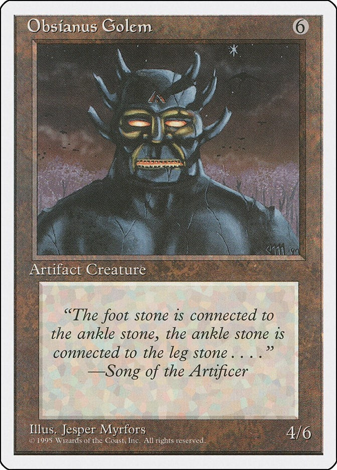 Image for Obsianus Golem (Fourth Edition) - Magic: The Gathering