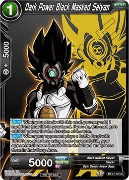 Image for Dark Power Black Masked Saiyan (Event Pack 3 - 2019) (Promotion Cards) (BT5-112_PR) - Dragon Ball Super: Masters