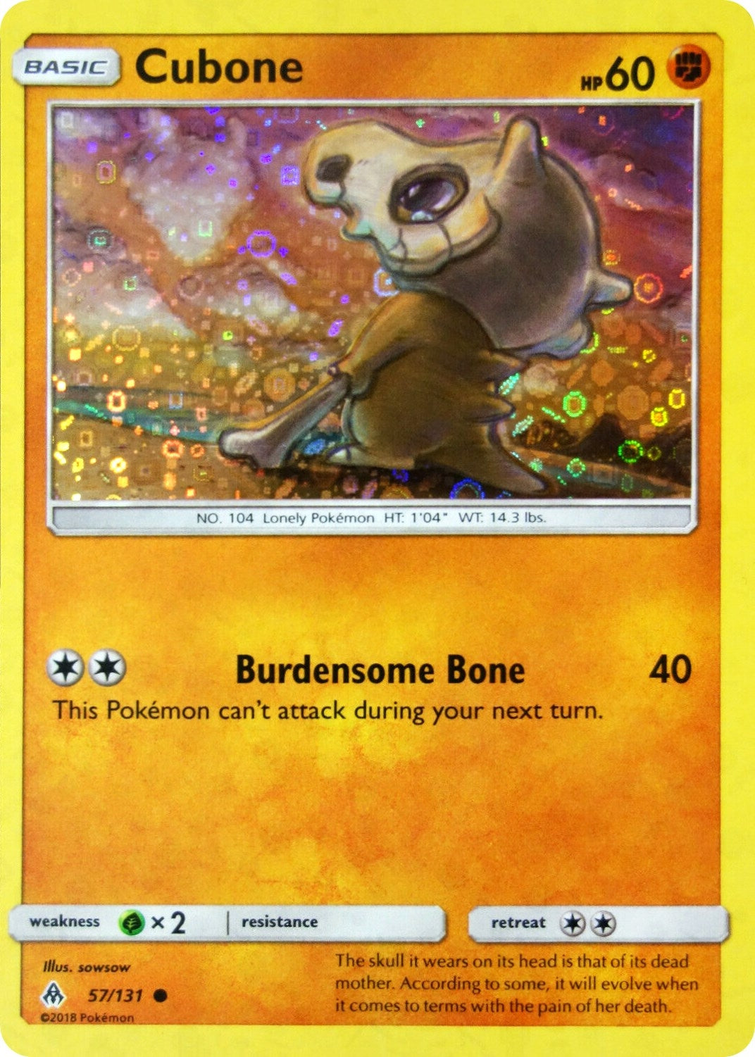 Image for Cubone - 57/131 (General Mills Promo) (Miscellaneous Cards & Products) (057/131) - Pokemon