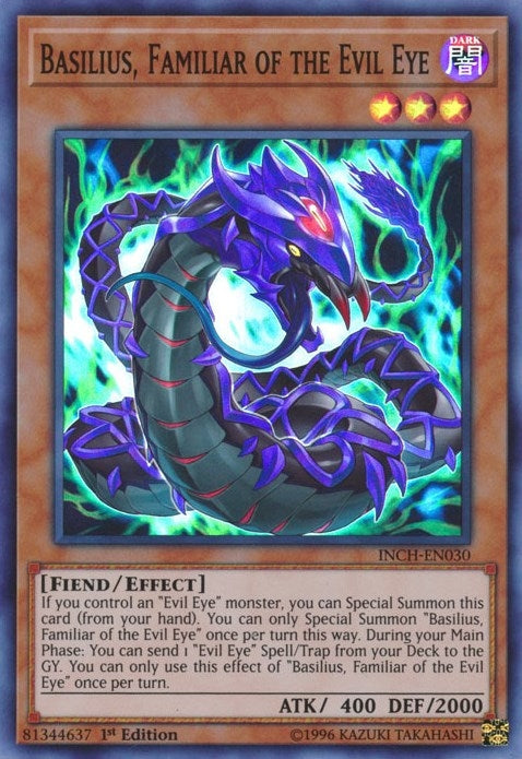 Image for Basilius, Familiar of the Evil Eye (The Infinity Chasers) (INCH-EN030) - YuGiOh