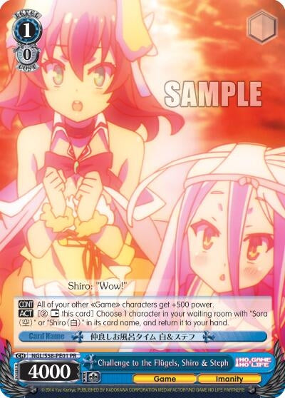 Image for Challenge to the Flugels, Shiro & Steph (No Game No Life) (NGL/S58-PE01 PR) - Weiss Schwarz